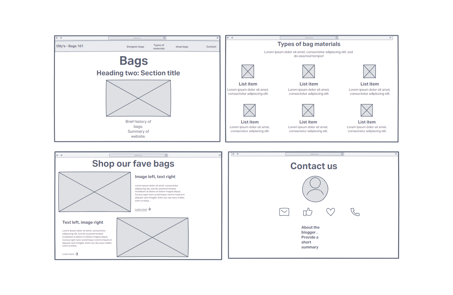 wireframe project